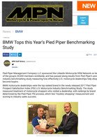 Motorcycle Product News BMW Tops this Year's Pied Piper Benchmarking Study